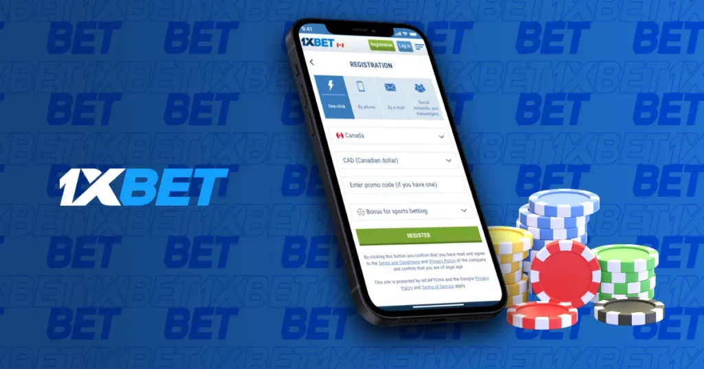 Registration in 1xBet mobile app in India