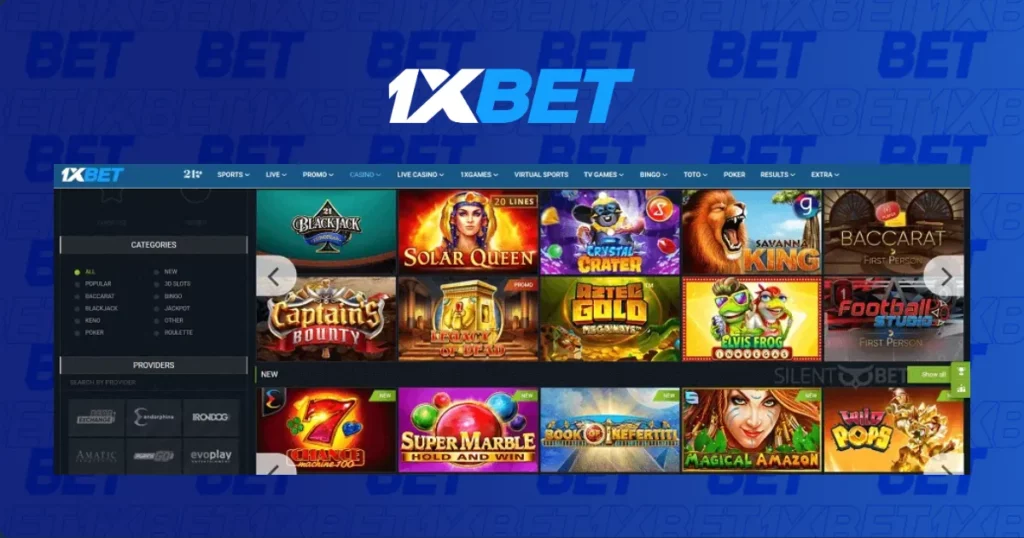 Various slot-games in mobile app from 1xBet India